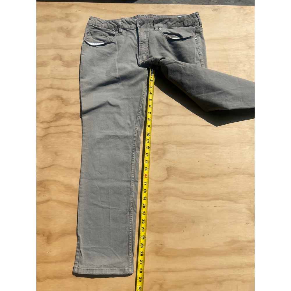 Buffalo David Bitton Mens SAM-X Slim Straight Stretch Pants Gray 34x32